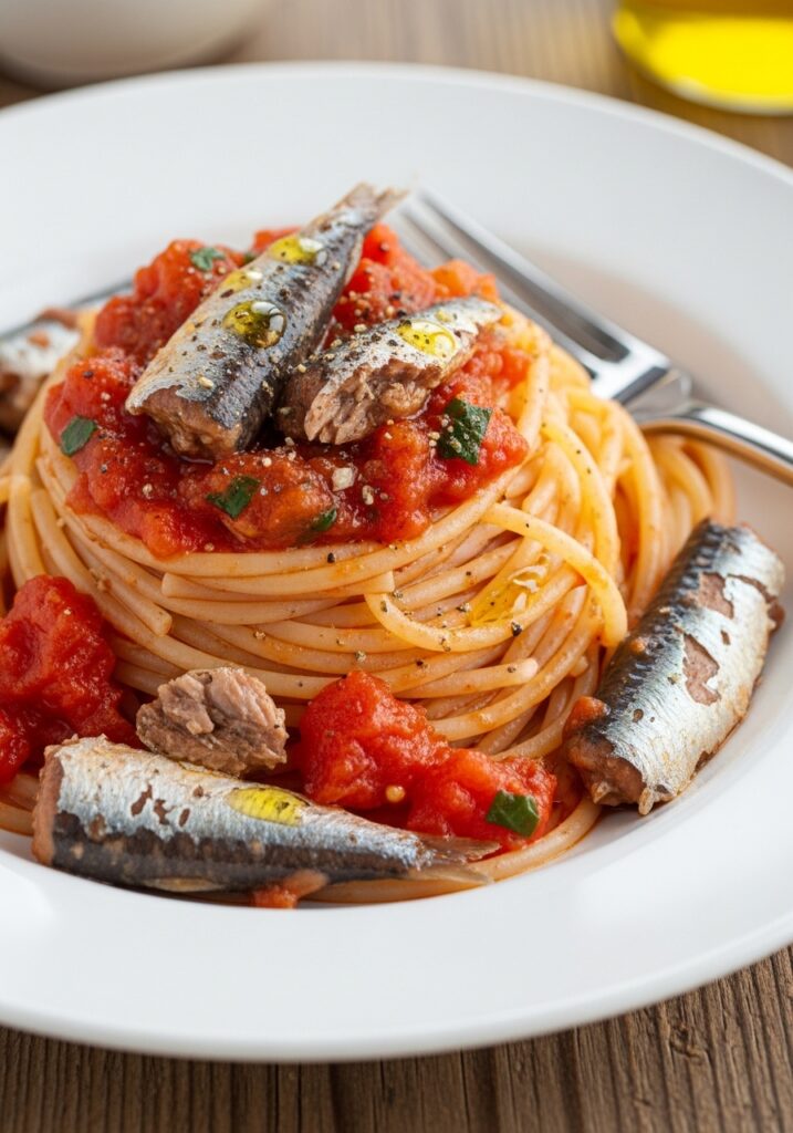 Sardines in Tomato Sauce Pasta
