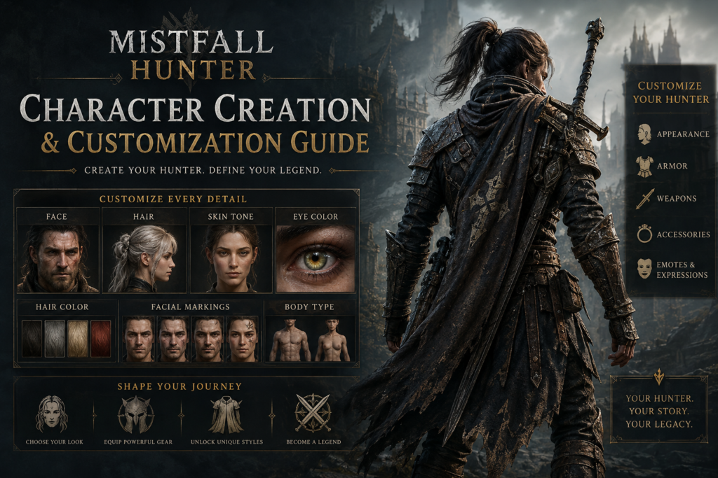 Mistfall Hunter Character Creation and Customization Guide